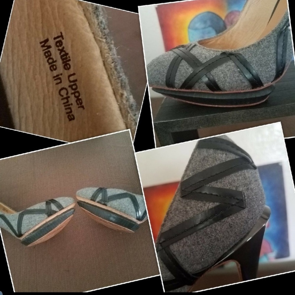 L.A.M.B GRAY HEELS SIZE 7.5 - Picture 6 of 8